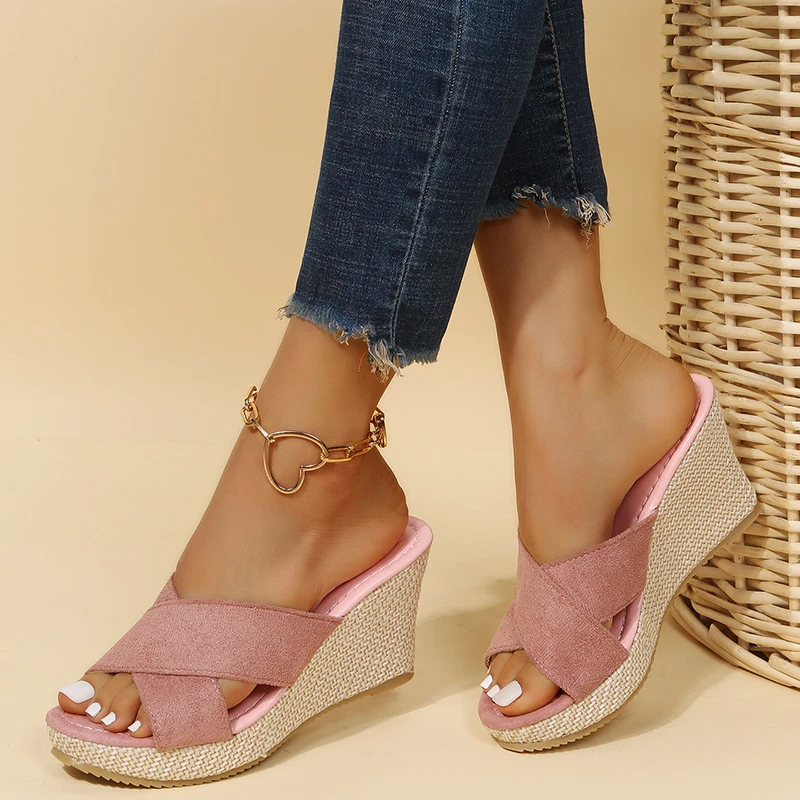 Orthopedic Braided Platform Sandals for Women