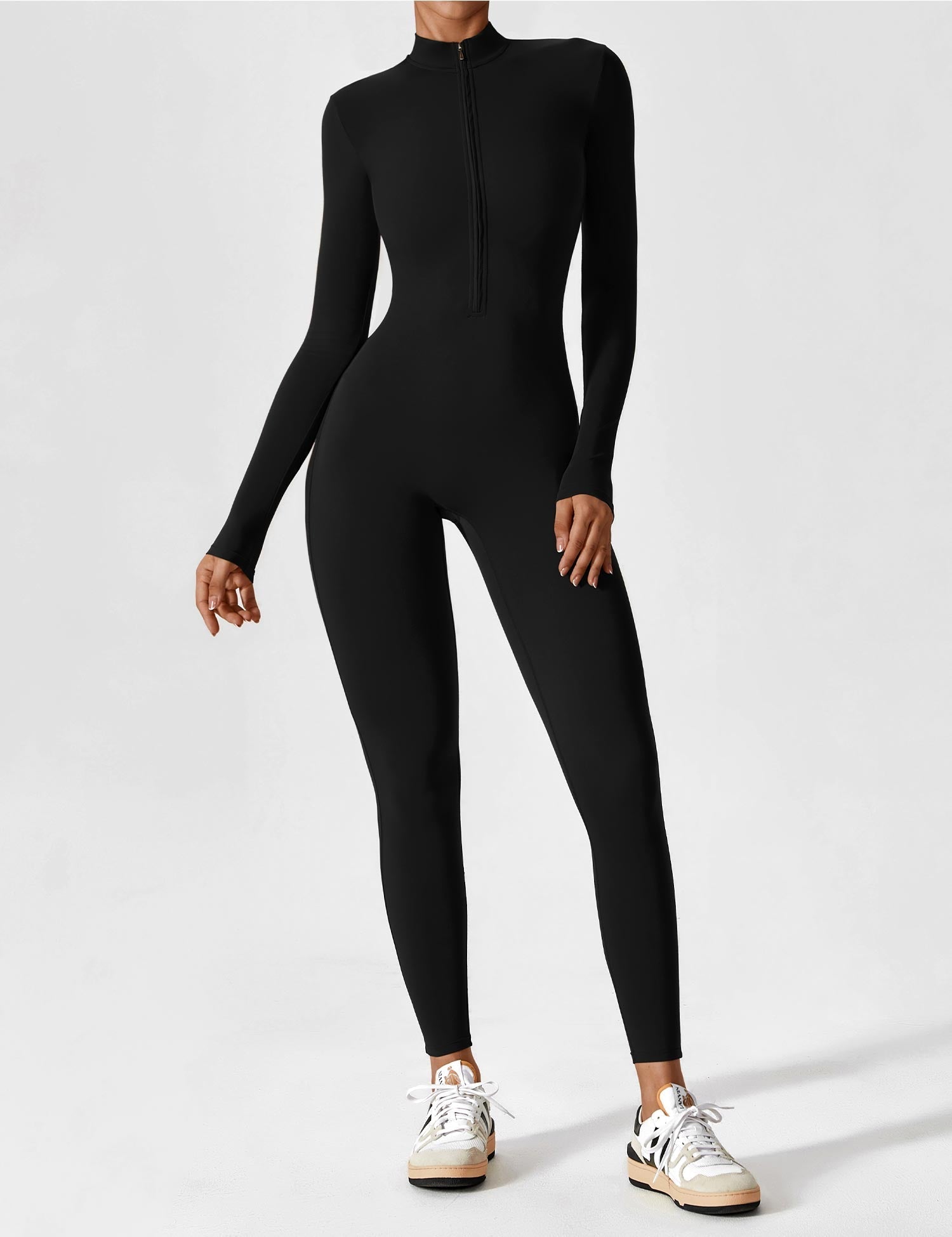 Long or Short Sleeve Zip-Up Jumpsuit – 14 Colors