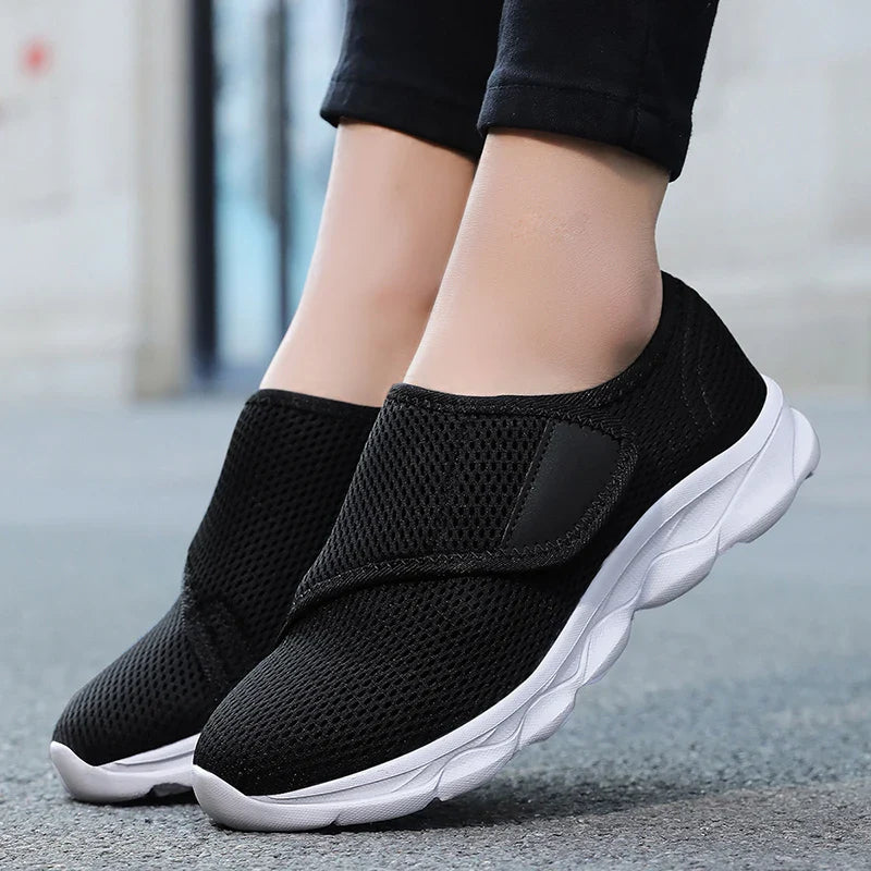 Unisex Wide Orthopedic Walking Shoes with Hook and Loop
