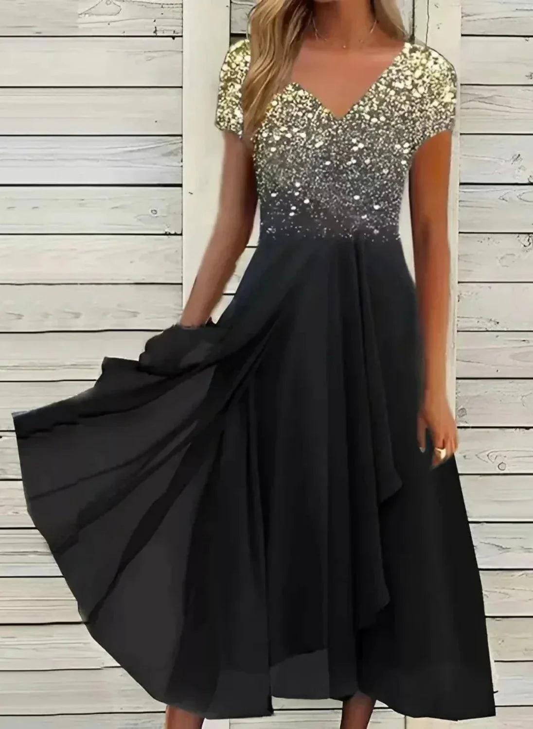 Floral Print Maxi Evening Dress