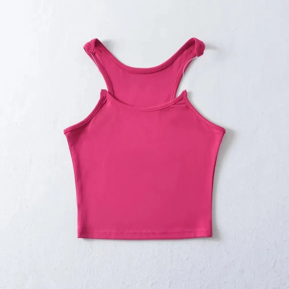 Seamless Invisible Shoulder Strap Tank Top