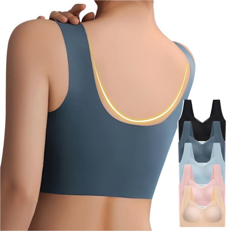 Women's Seamless Bra with Mesh Detail