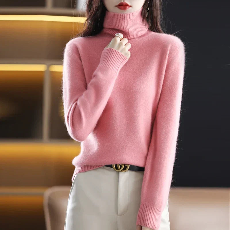 Classic Fitted Turtleneck Sweater – 16 Colors