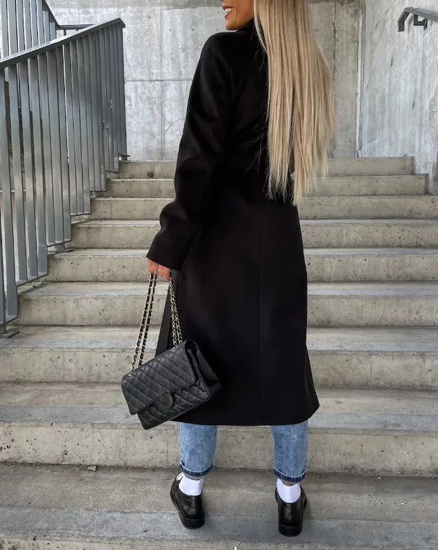 Elegant Long Trench Coat for Women