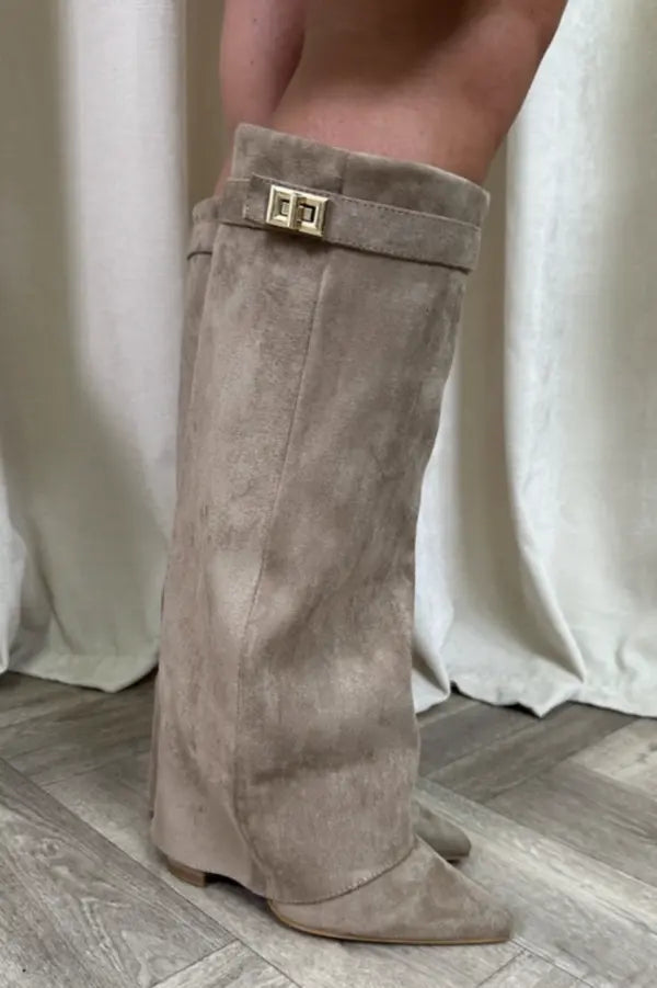 Sleek Tall Shaft Heeled Boots