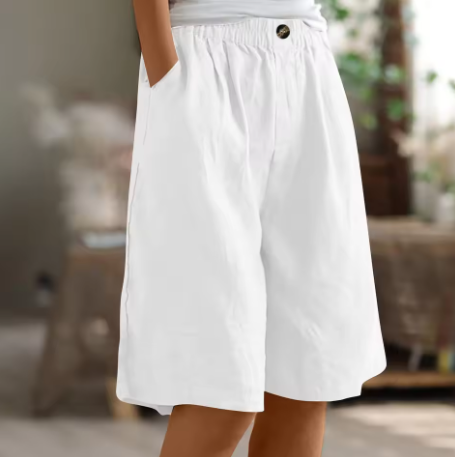 Mid Thigh Elastic Waist Comfort Shorts
