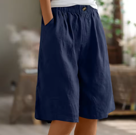 Mid Thigh Elastic Waist Comfort Shorts