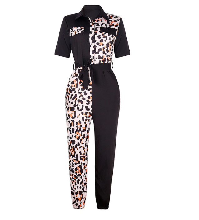 Relaxed Fit Button Down Jumpsuit