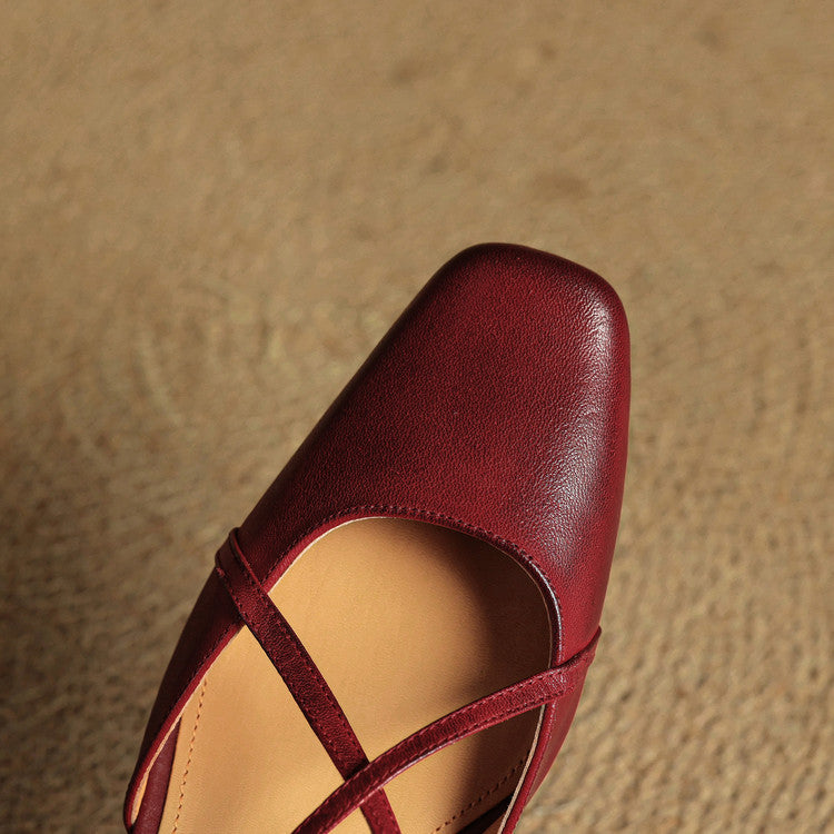 Adjustable Buckle Strap Block Heels