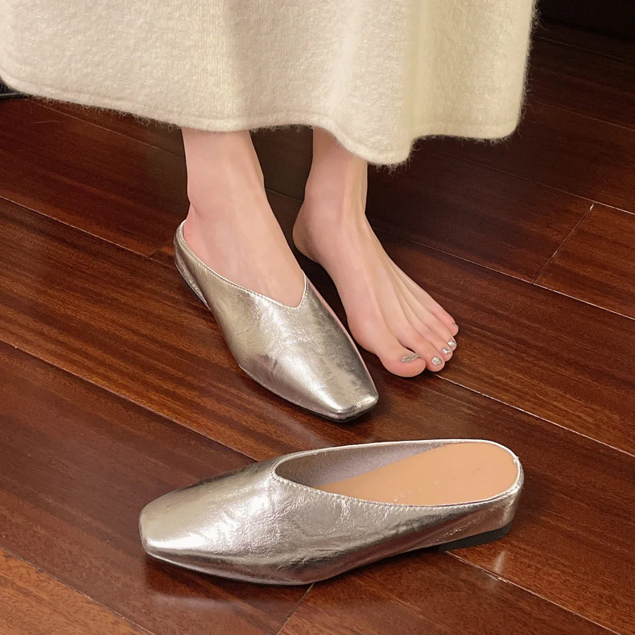 Slip-On Vegan Leather Flats