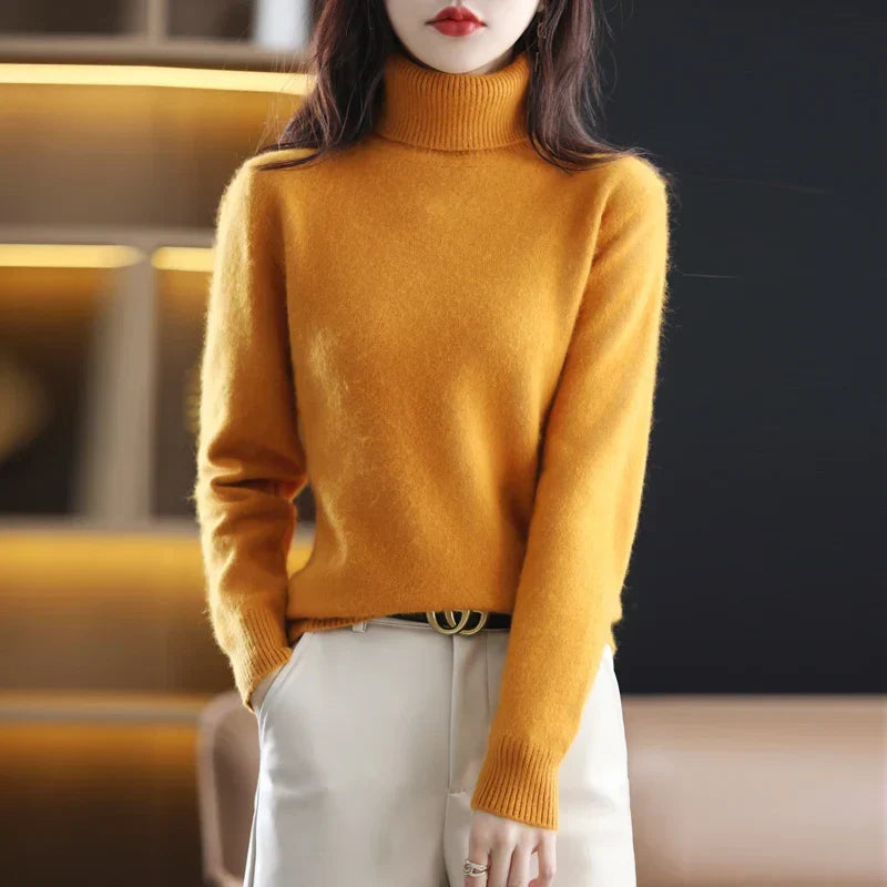 Classic Fitted Turtleneck Sweater – 16 Colors