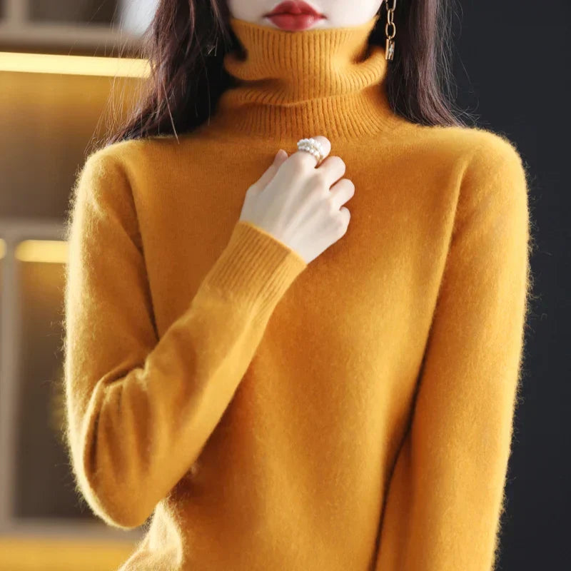 Classic Fitted Turtleneck Sweater – 16 Colors