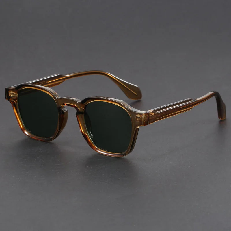 Polycarbonate Square Frame Retro Sunglasses
