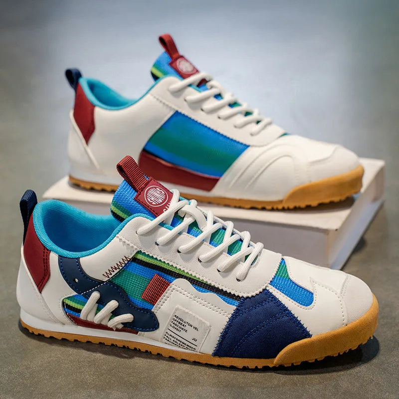 Men's Breathable Layered Panel Utility Sneakers