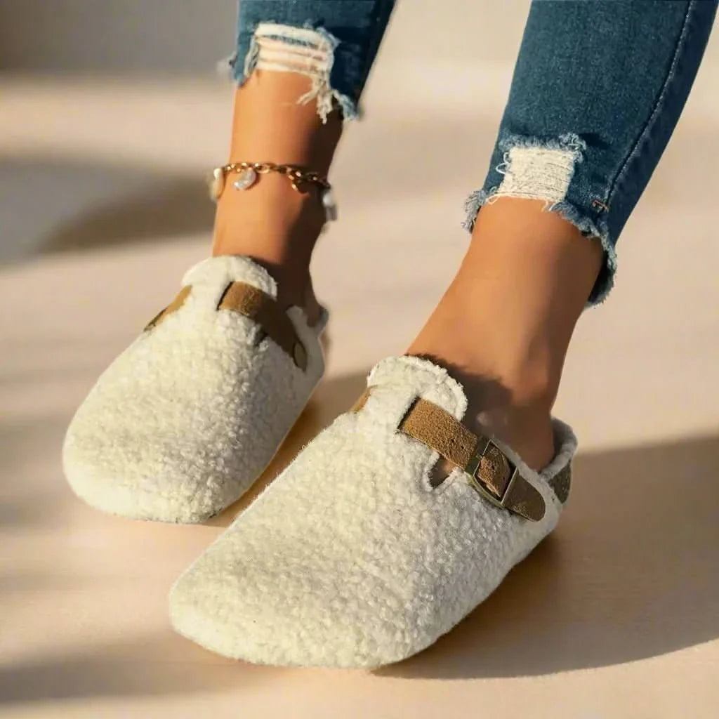 Cozy Sheepskin Mule Slippers for Winter Comfort