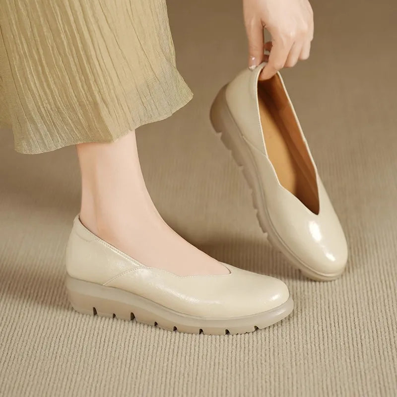 Marie PU Leather Orthopedic Ballet Flats