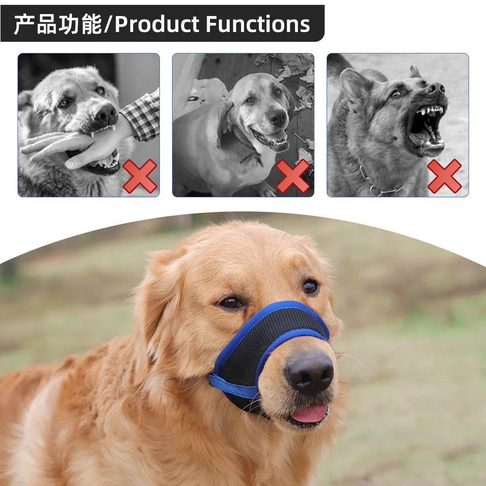 Adjustable Soft Dog Muzzle for Training and Safety