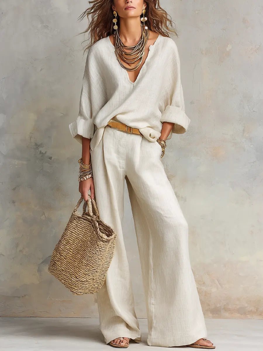Arden Relaxed Two-Piece Wide Leg Set
