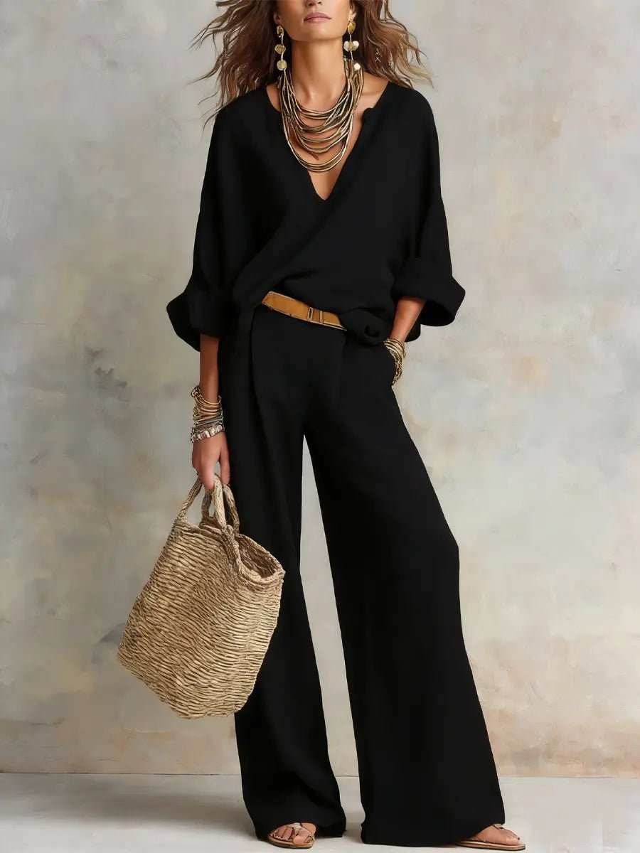 Arden Relaxed Two-Piece Wide Leg Set