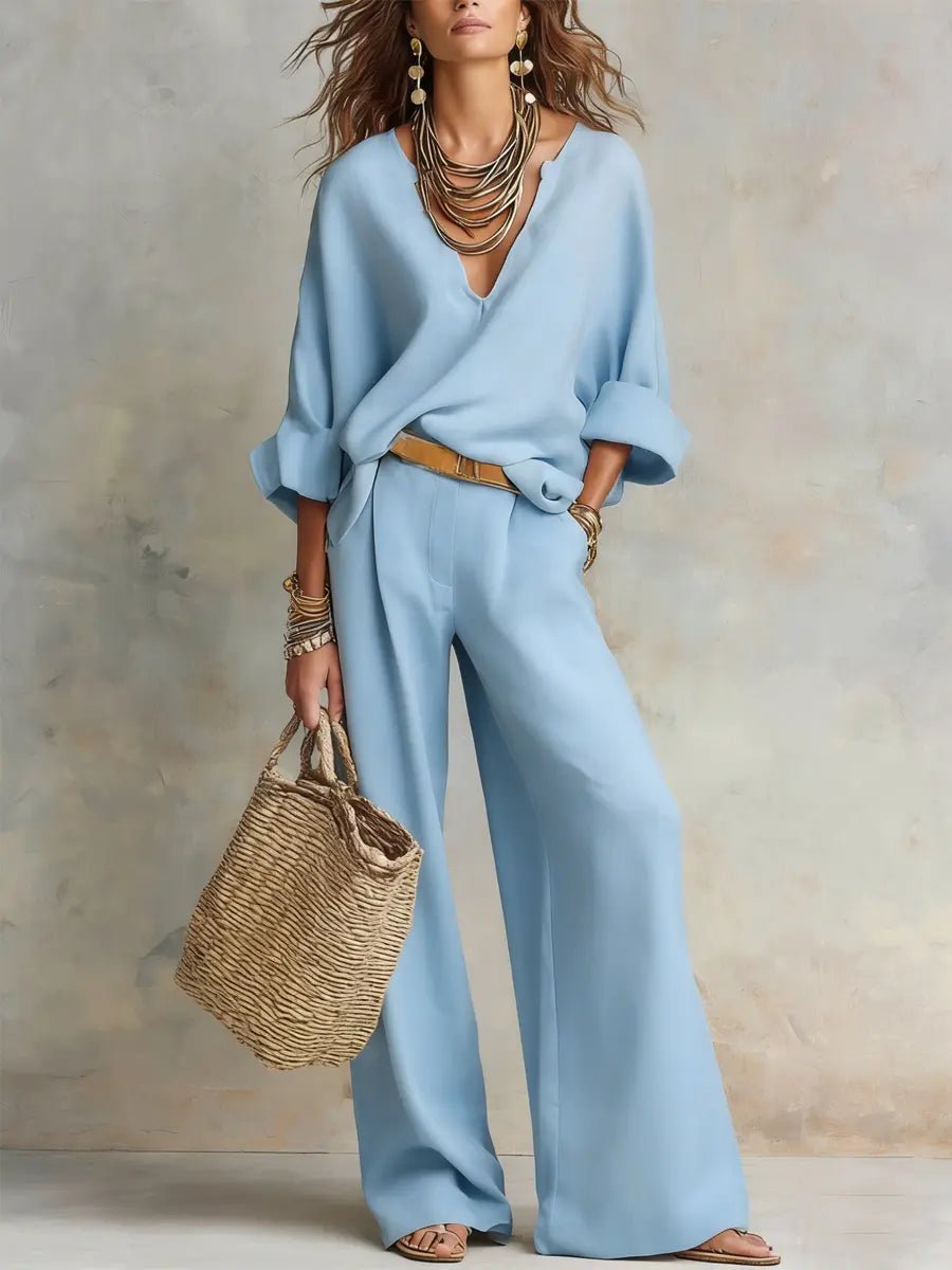 Arden Relaxed Two-Piece Wide Leg Set