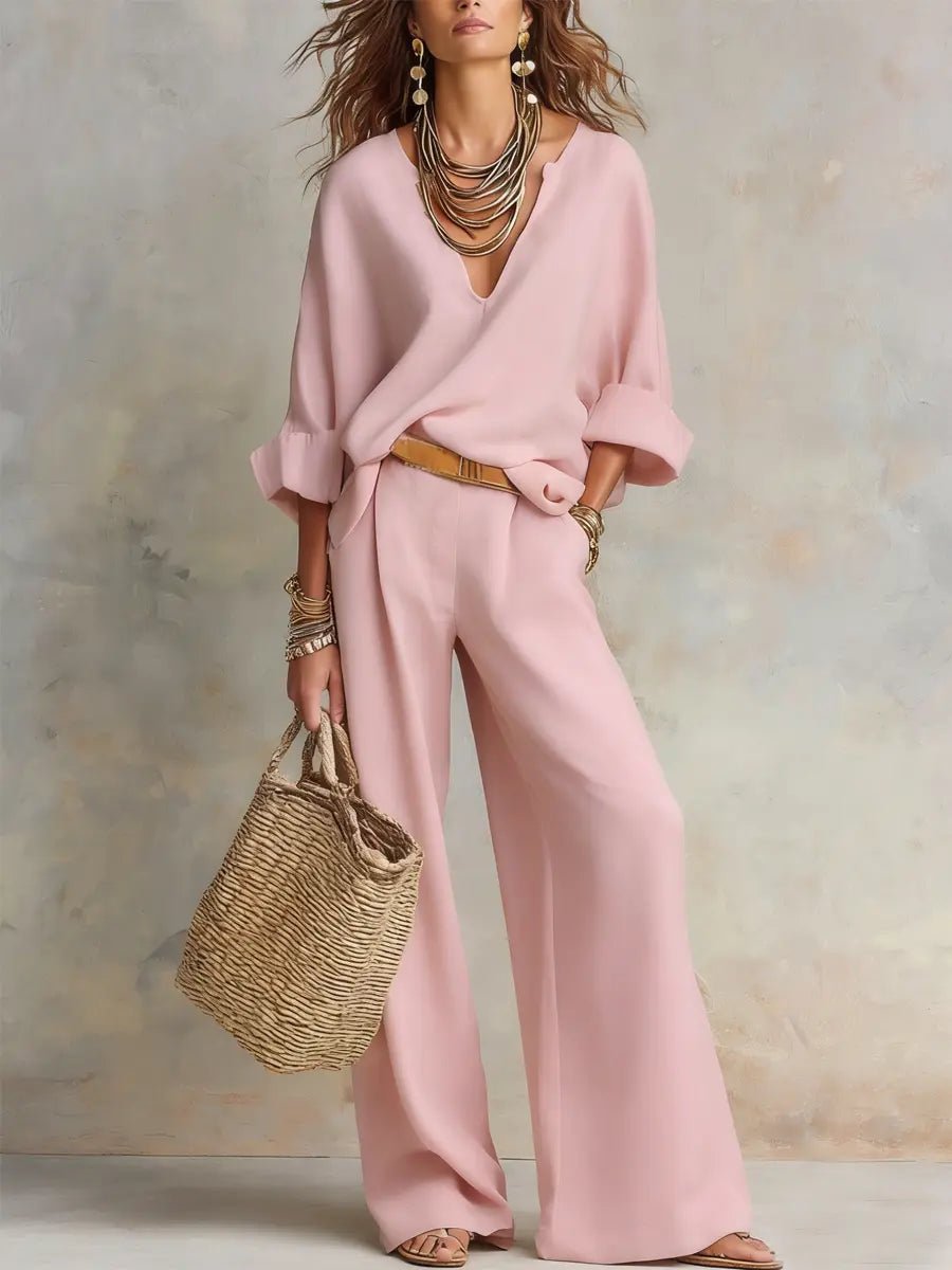 Arden Relaxed Two-Piece Wide Leg Set