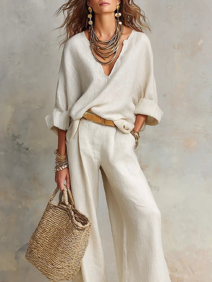 Arden Relaxed Two-Piece Wide Leg Set