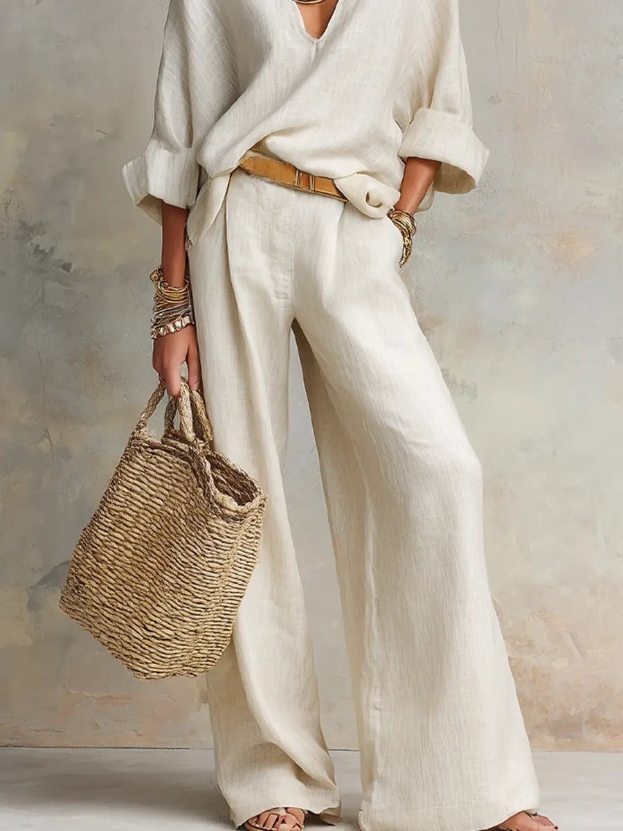 Arden Relaxed Two-Piece Wide Leg Set