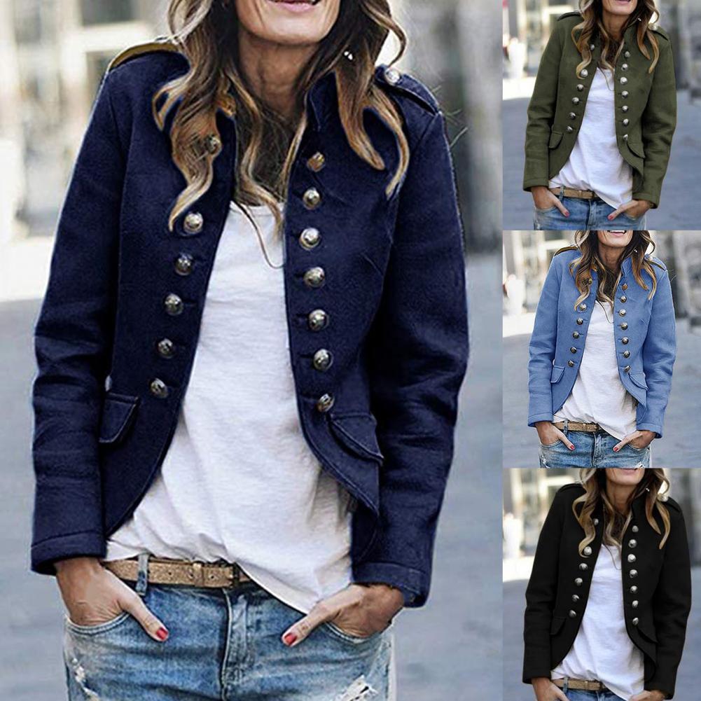Tailored Stand Collar Blazer for Everyday Polish