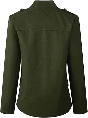 Tailored Stand Collar Blazer for Everyday Polish