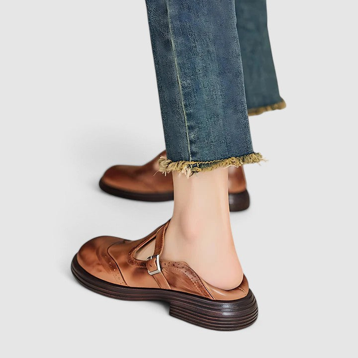 Classic Mary Jane Flats With Non Slip Sole