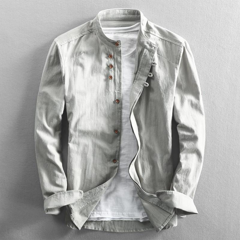 Linen Shirt | Long Sleeve Breathable Fit Men