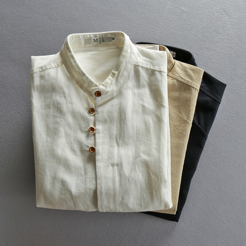 Linen Shirt | Long Sleeve Breathable Fit Men