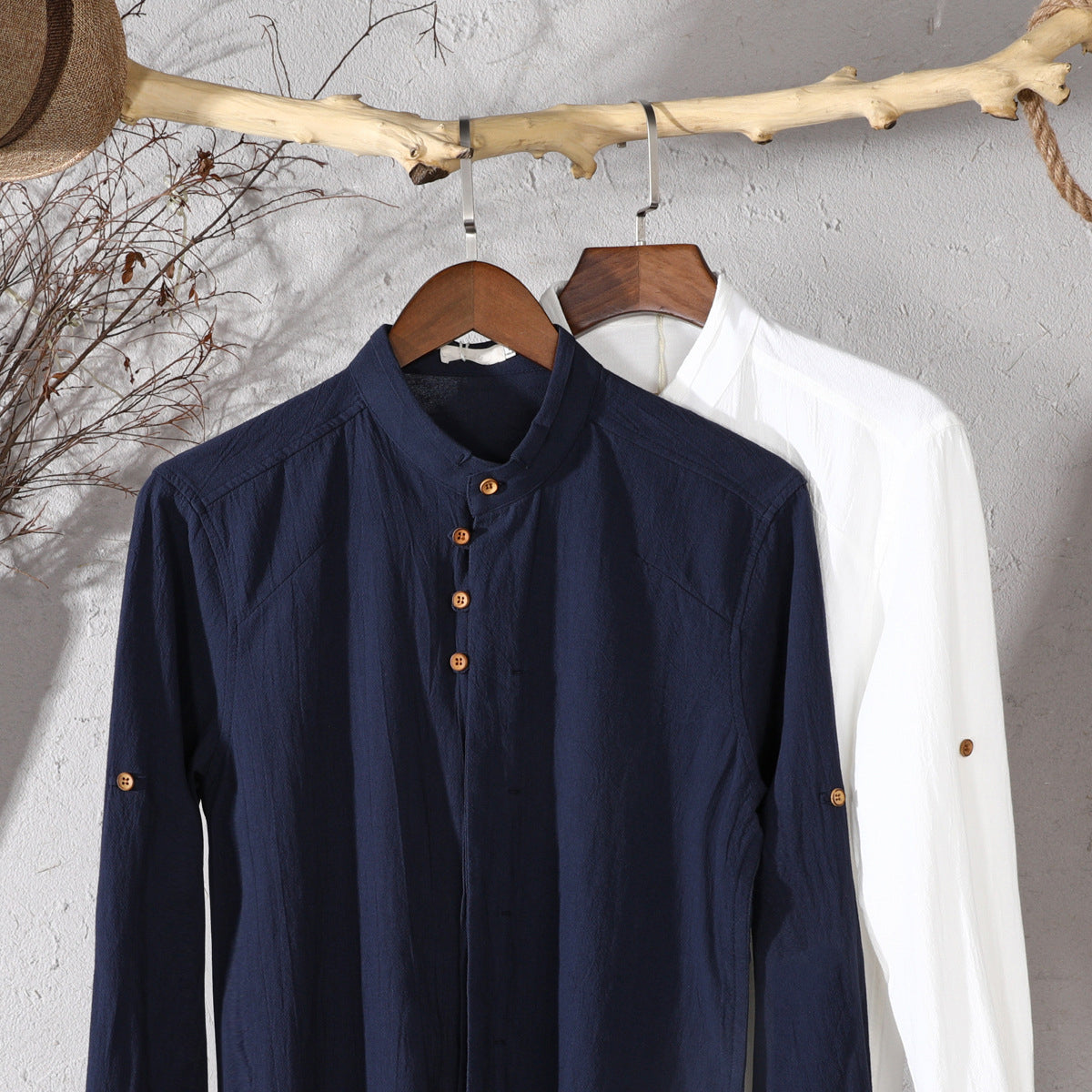 Linen Shirt | Long Sleeve Breathable Fit Men