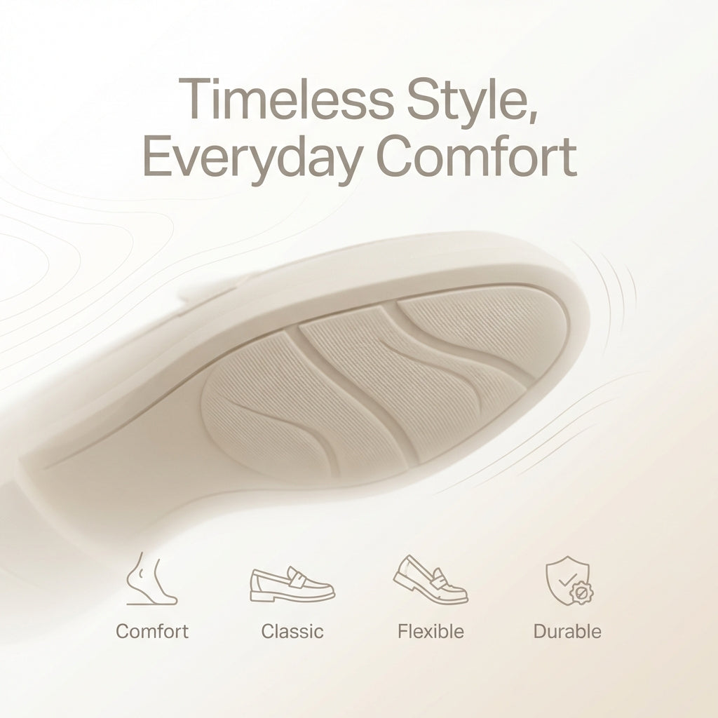 Driving Moccasins with Metallic Accent and Orthopedic Sole