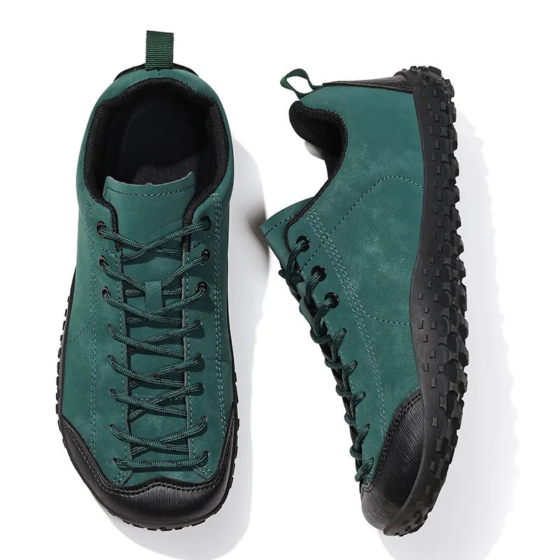 Wide Toe Box Suede Walking Trainers