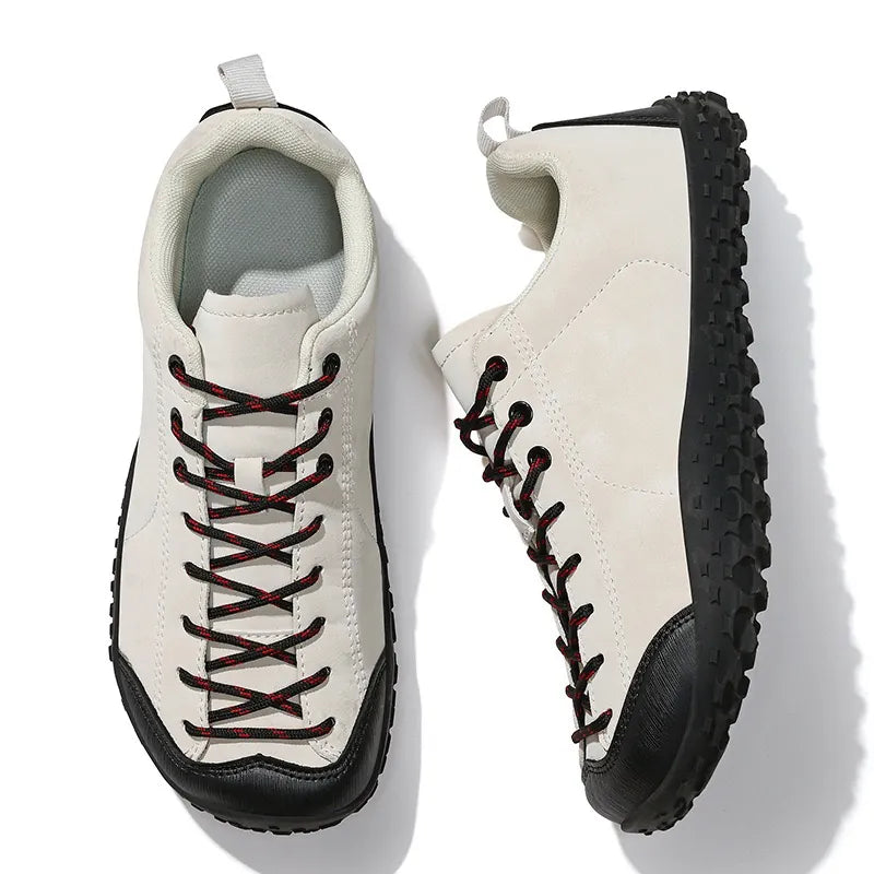 Wide Toe Box Suede Walking Trainers