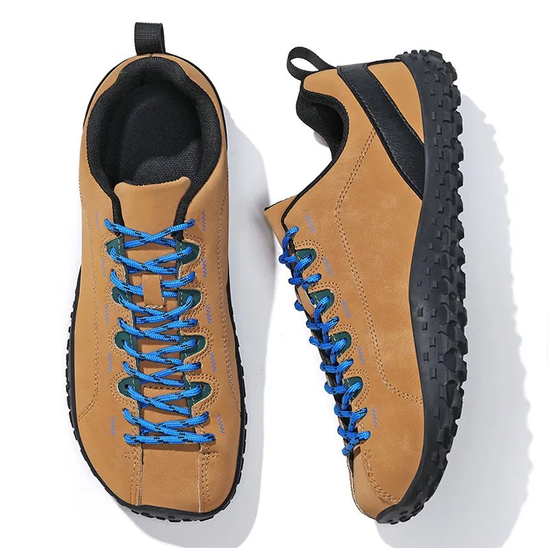 Wide Toe Box Suede Walking Trainers