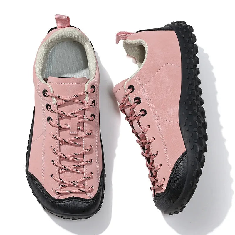 Wide Toe Box Suede Walking Trainers