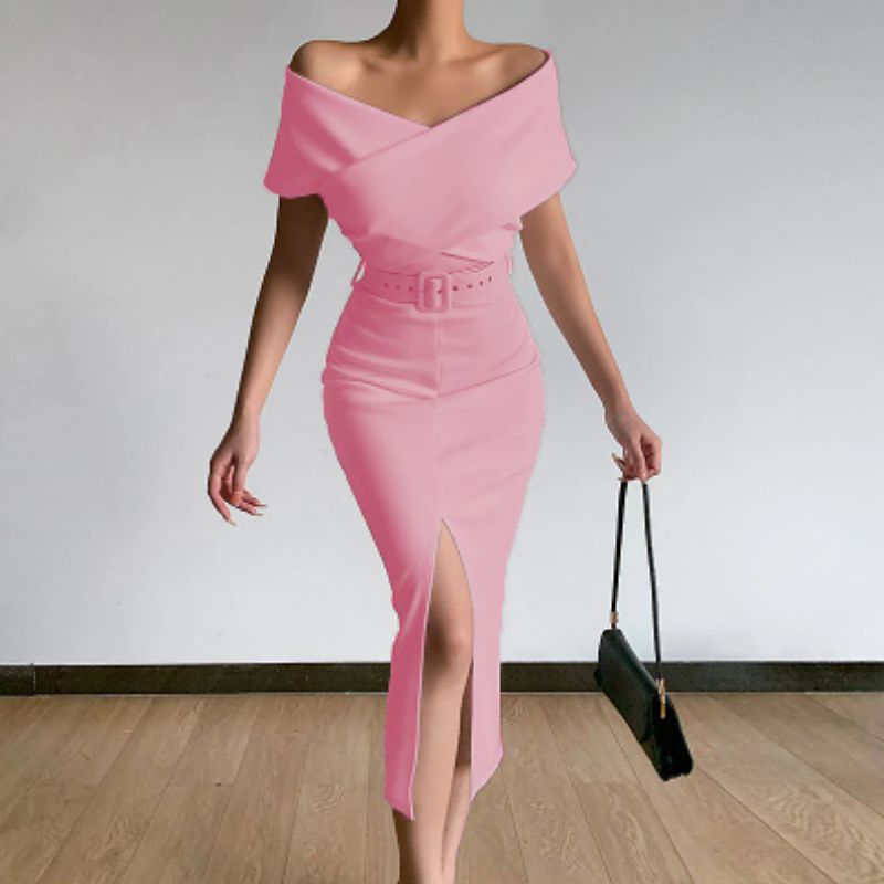 Fitted Bodycon Sheath Evening Dress