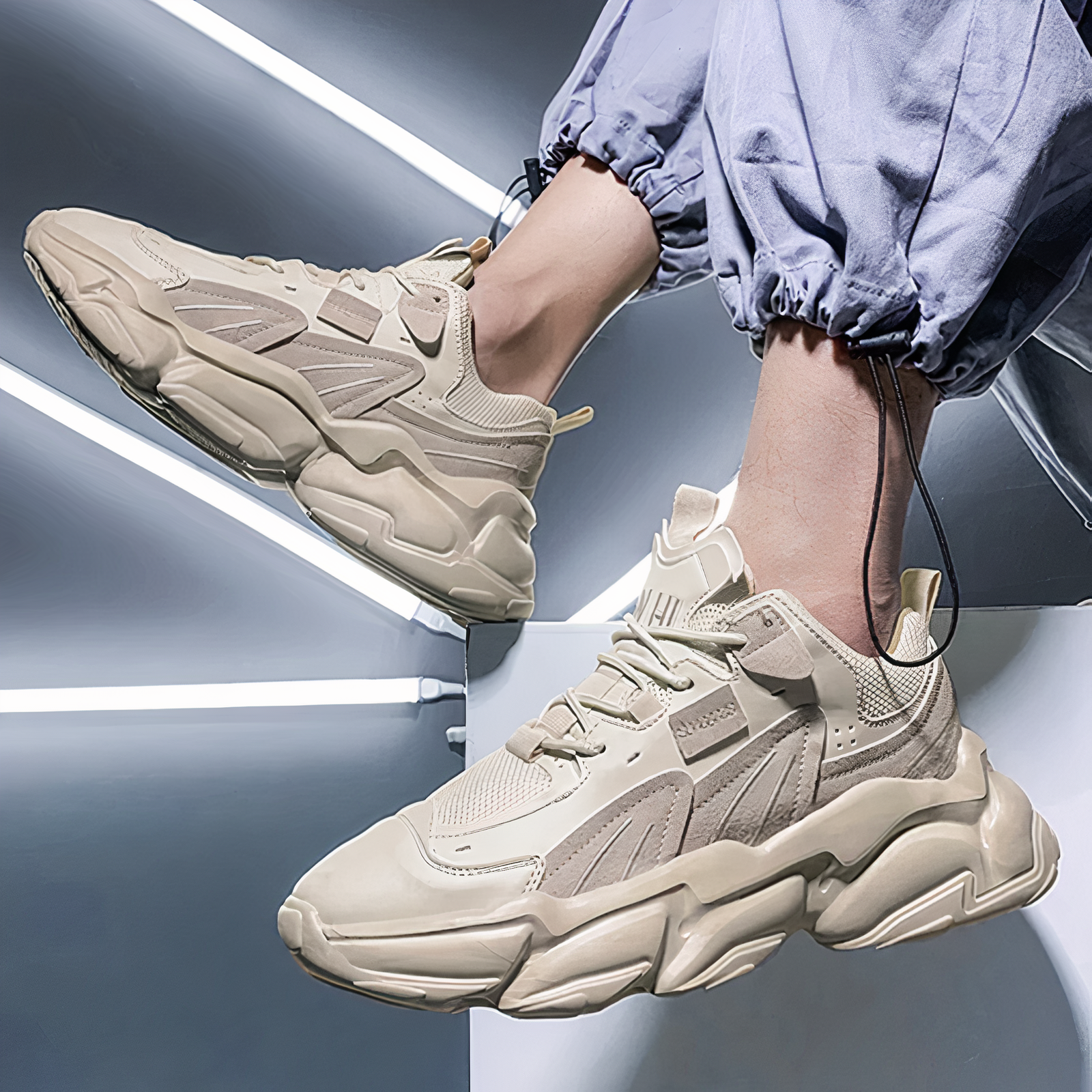 Hidden Insole Height Increasing Lightweight Sneakers