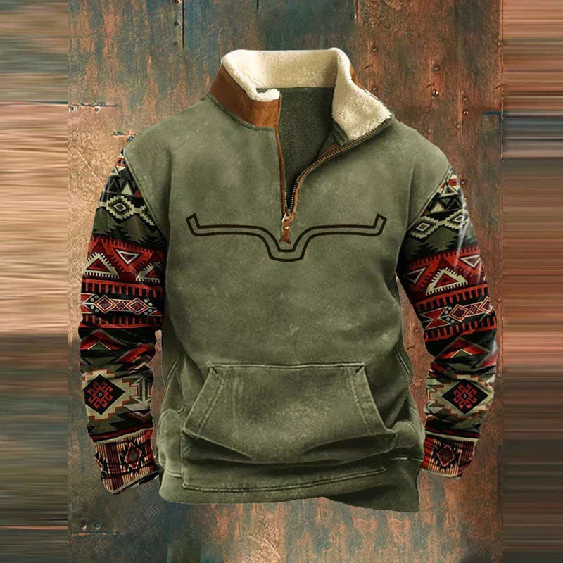 Bruce Western Fleece Quarter-Zip Pullover