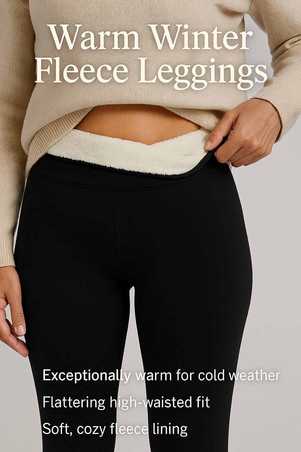 Warm Winter Fleece-Lined Leggings