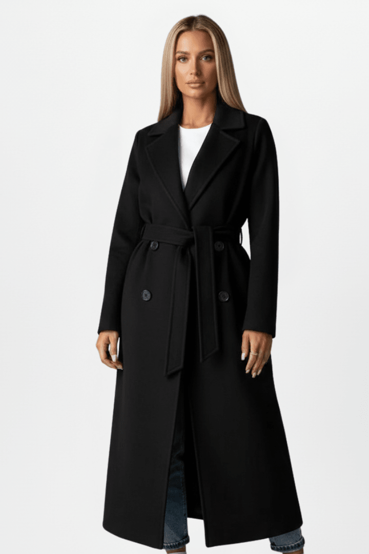 Charlotte Beaumont Double-Breasted Long Coat