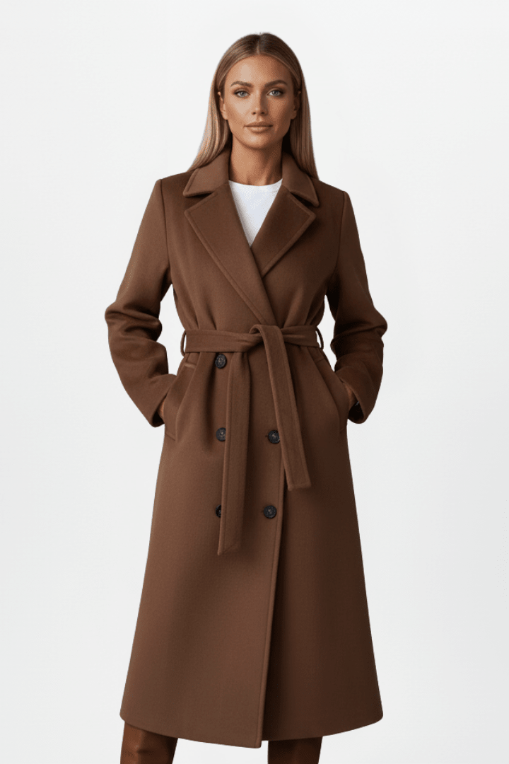 Charlotte Beaumont Double-Breasted Long Coat