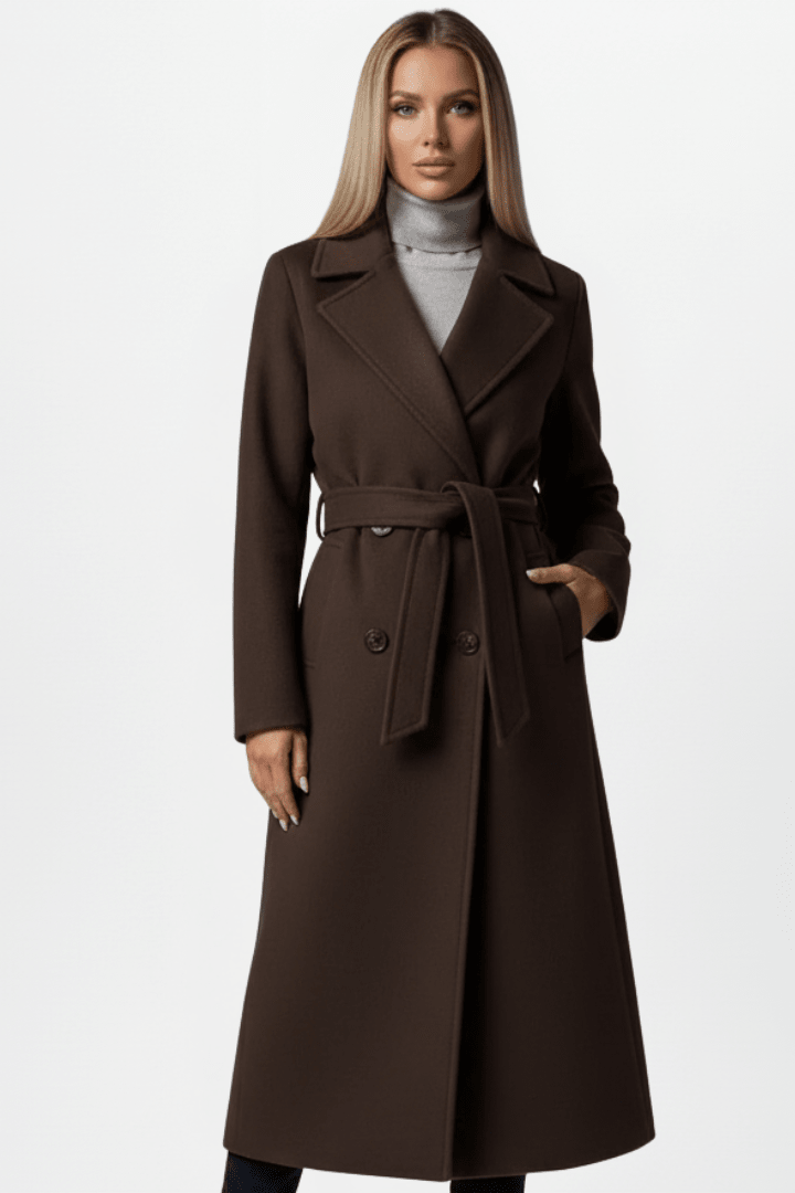 Charlotte Beaumont Double-Breasted Long Coat