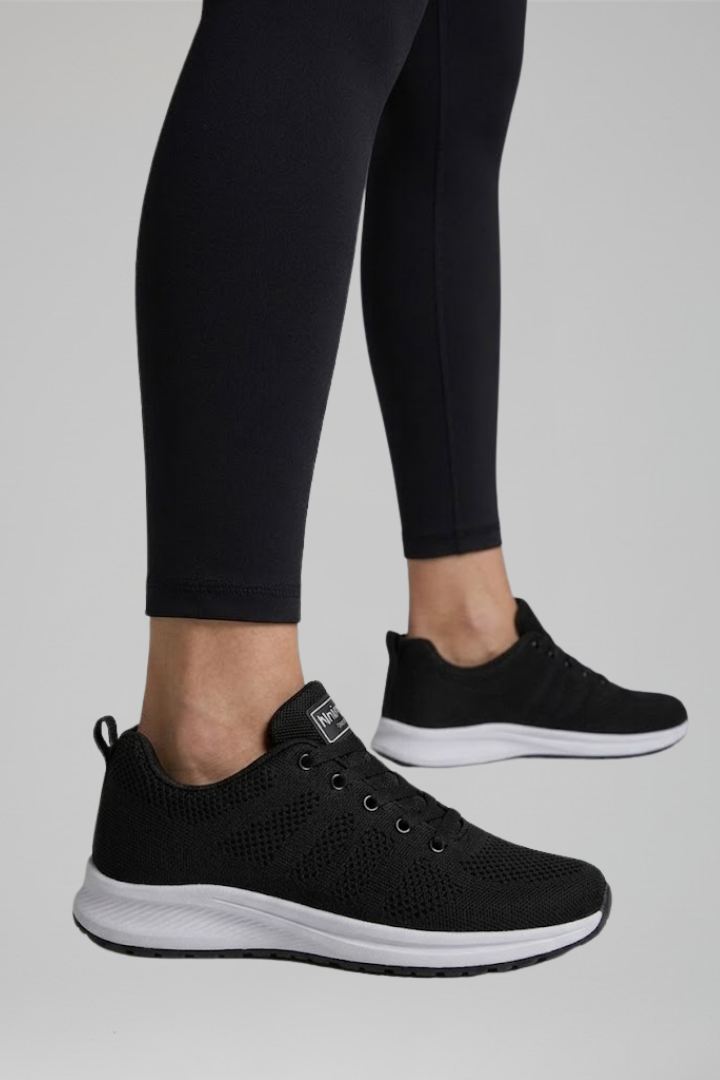 Women's Orthopaedic Lace-Up Walking Shoes with Knit Upper