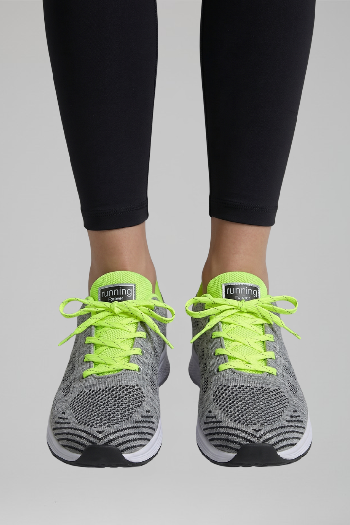 Women's Orthopaedic Lace-Up Walking Shoes with Knit Upper