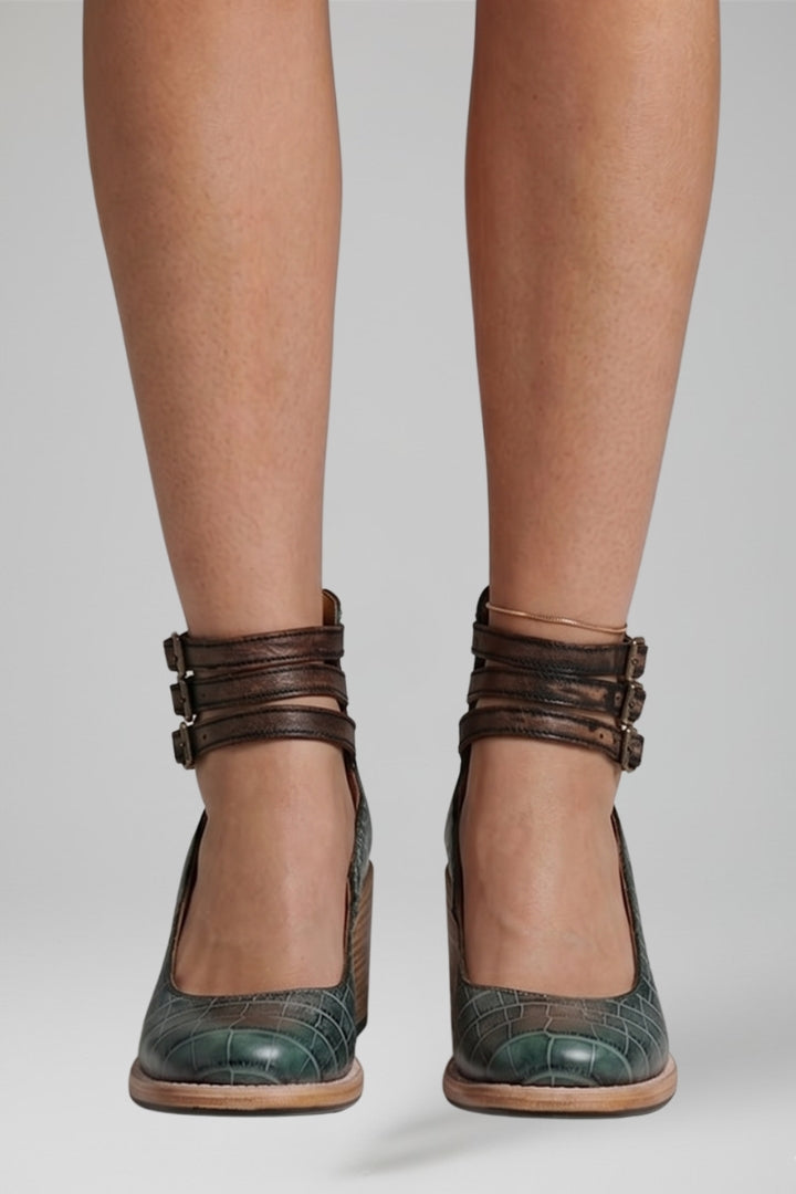 Women's Sandals with Buckle Strap and Cushioned Footbed