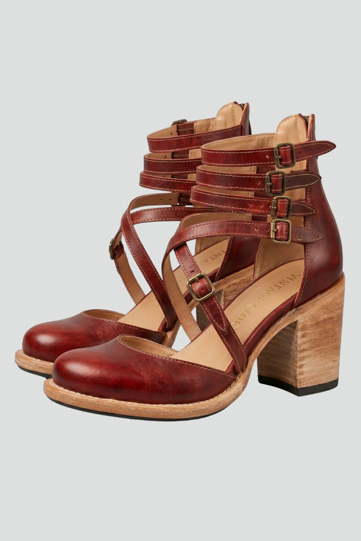 Women's Sandals with Buckle Strap and Cushioned Footbed