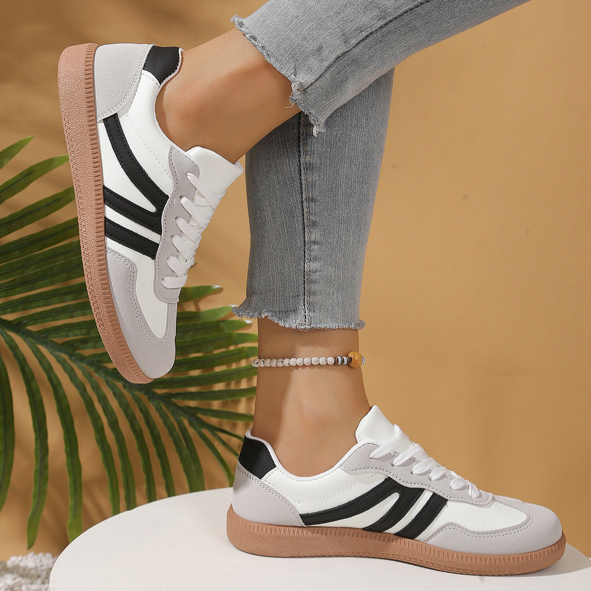 Retro Suede Trainers with Everyday Support